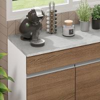 Balcão Gabinete De Pia Madesa Glamy 150 Cm 2 Gavetas 2 Portas (com Tampo) - Branco/rustic Branco/rustic - 6