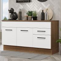 Balcão Gabinete De Pia Madesa Agata 150 Cm 2 Gavetas 2 Portas (com Tampo) - Rustic/branco Rustic/branco - 1