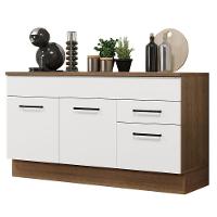 Balcão Gabinete De Pia Madesa Agata 150 Cm 2 Gavetas 2 Portas (com Tampo) - Rustic/branco Rustic/branco - 10