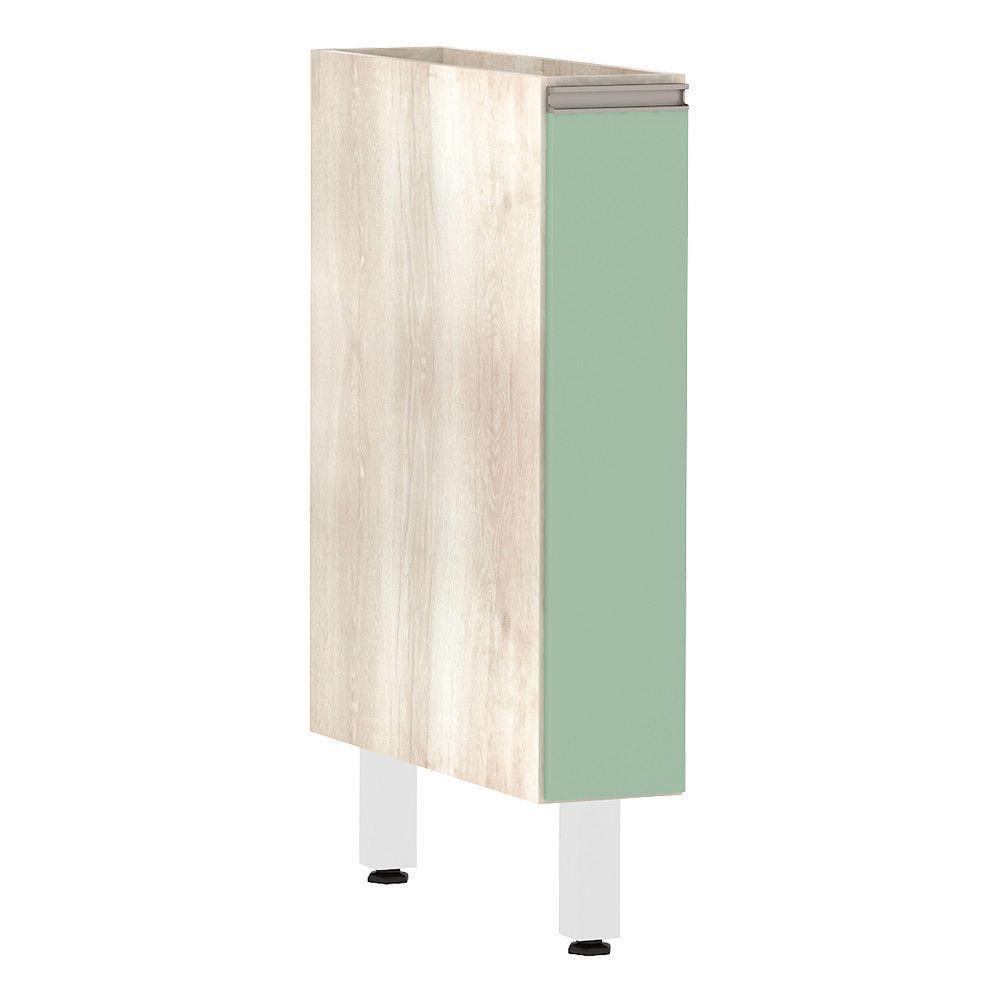 Balcão Sem Tampo 15cm Luci Legno Crem e Verde Jade - 1