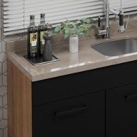 Balcão Gabinete De Pia Madesa Agata 150 Cm 2 Portas E 2 Gavetas (sem Tampo E Pia) - Rustic/preto Rustic/preto - 6