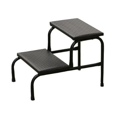 Escadinha Multiuso 2 Degraus Piso Em Mdf Com Emborrachado Antiderrapante Cor Preta Combo Stock