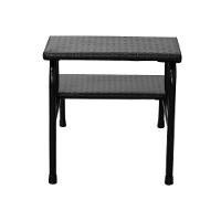 Escadinha Multiuso 2 Degraus Piso Em Mdf Com Emborrachado Antiderrapante Cor Preta Combo Stock - 5