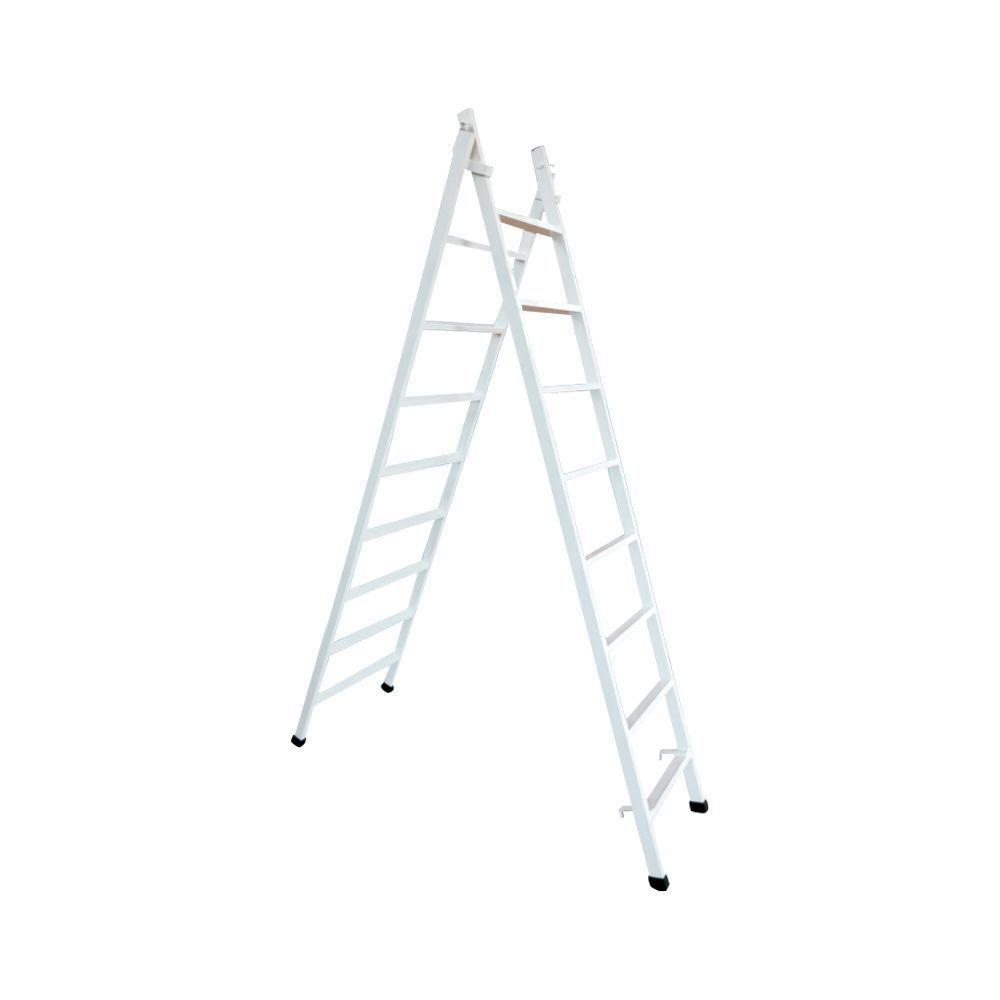 Escada Extensiva Em Aço 08x14 Degraus Branco - Cor: Branco - 1