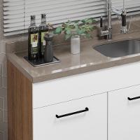 Balcão Gabinete De Pia Madesa Agata 150 Cm 2 Portas E 2 Gavetas (sem Tampo E Pia) - Rustic/branco Rustic/branco - 6