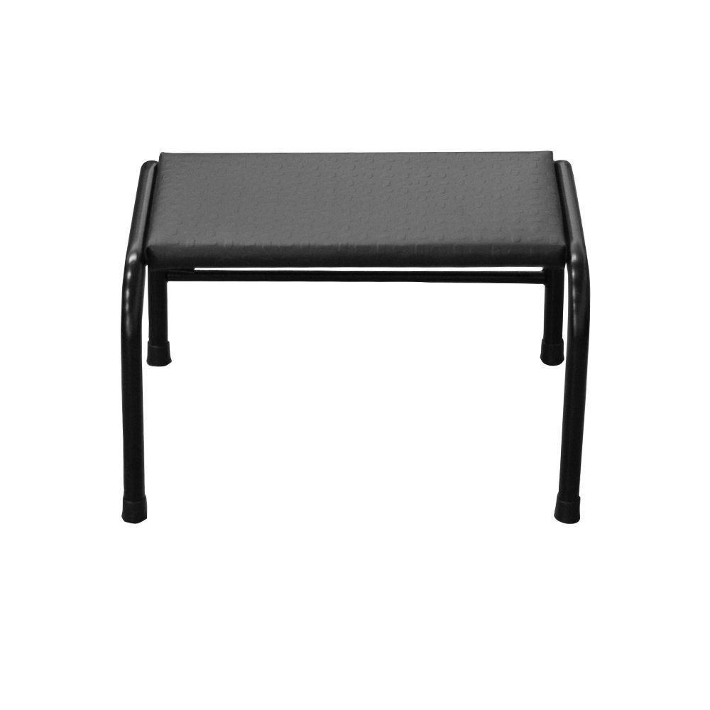 Escadinha Multiuso 1 Degrau Piso Em Mdf Com Emborrachado Antiderrapante Cor Preta Combo Stock - 4