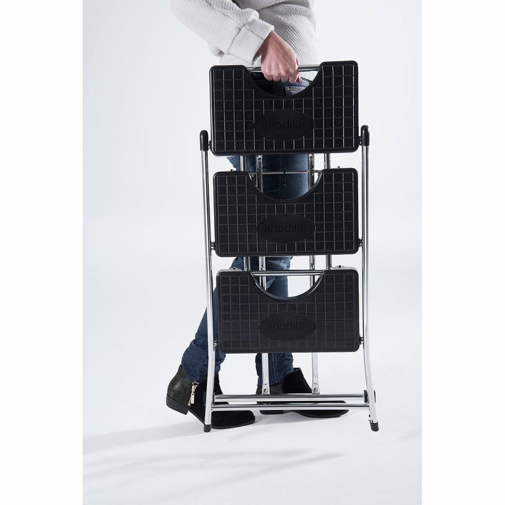 Escada Alcance De 03 Degraus Cromada - Anodilar - 3