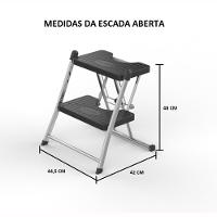 Escada Alcance De 02 Degraus Cromada - Anodilar - 5