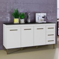 Balcão Atenas 3 Portas E 3 Gavetas Kaiki Móveis Branco - 1