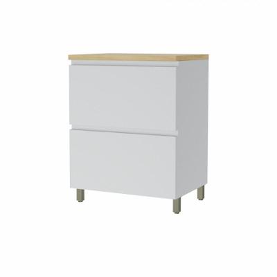 Balcao 1 Porta Basculante 1 Gaveta Nesher Rainha 70cm 100 Mdf Branca Nature