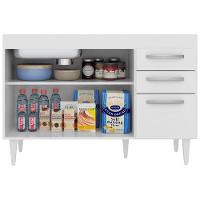 Balcão Gabinete de Pia 120cm Suécia 03 Portas 02 Gavetas - 7