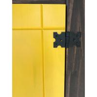 Balcão Multiuso Forno/micro com Detalhes em Amarelo de Madeira Maciça Móveis Rio Negrinho - 3