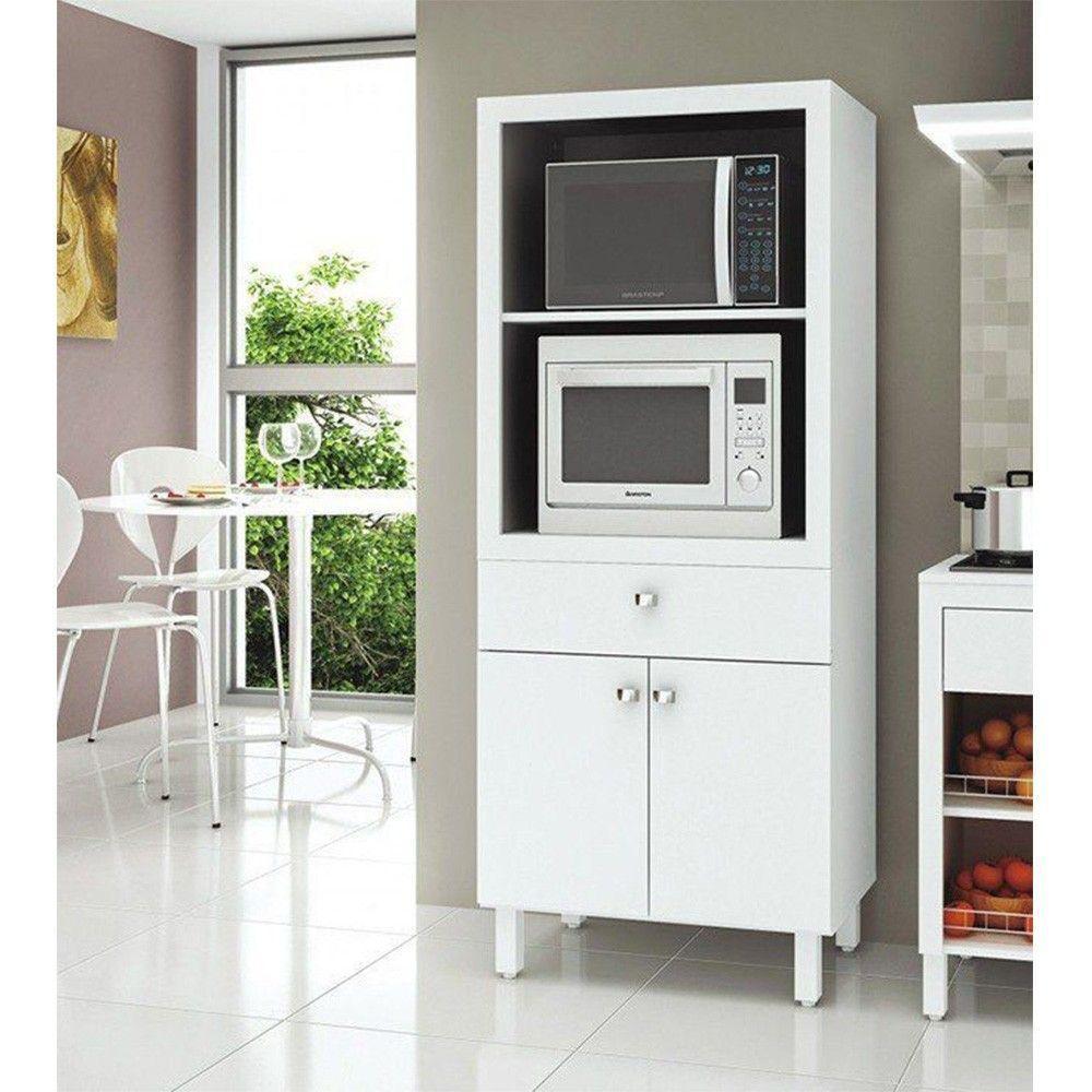 Balcão com 02 Portas Branco Tecno Mobili - 5