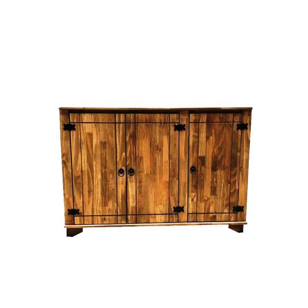 Balcão 3 Portas com Tampo de Madeira Maciça Móveis Rio Negrinho - 2