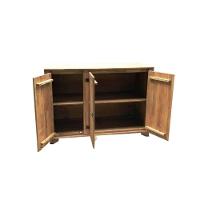 Balcão 3 Portas com Tampo de Madeira Maciça Móveis Rio Negrinho