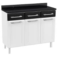 Balcão Gabinete Cozinha Aço Topázio Com Tampo - 1