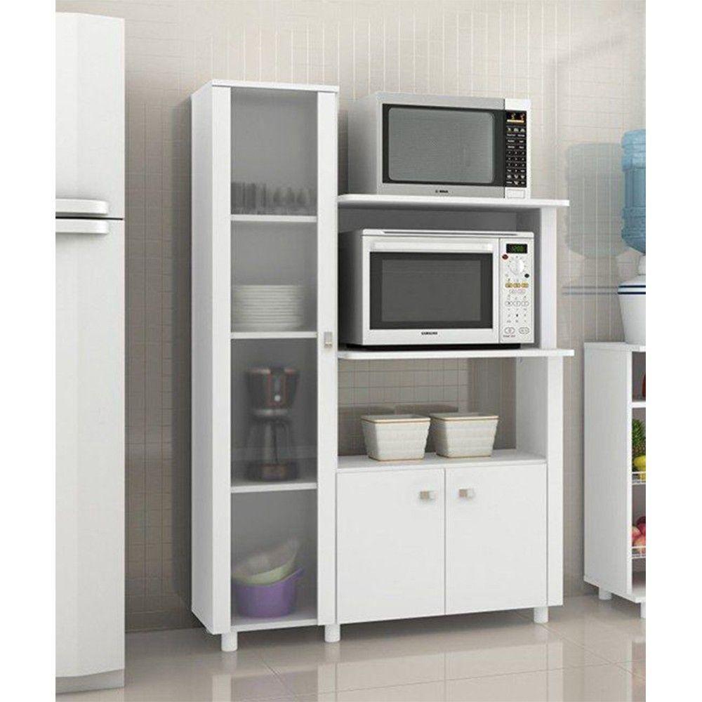 Balcão Multiuso 03 Portas Branco Tecno Mobili - 4