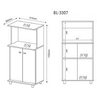 Balcão com 02 Portas Branco Tecno Mobili - 5