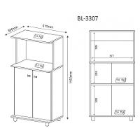 Balcão com 02 Portas Branco Tecno Mobili - 6