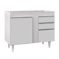 Balcão 02 Gavetas Bia Branco 100Cm - 1