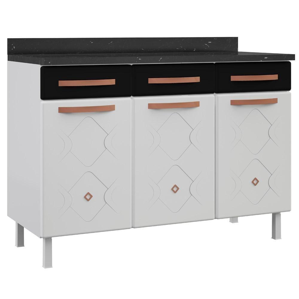 Balcão Gabinete Cozinha Aço Telasul Mirage New C/tampo - 5