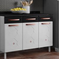 Balcão Gabinete Cozinha Aço Telasul Mirage New C/tampo - 1