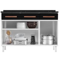 Balcão Gabinete Cozinha Aço Telasul Mirage New C/tampo