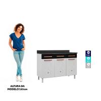 Balcão Gabinete Cozinha Aço Telasul Mirage New C/tampo - 6