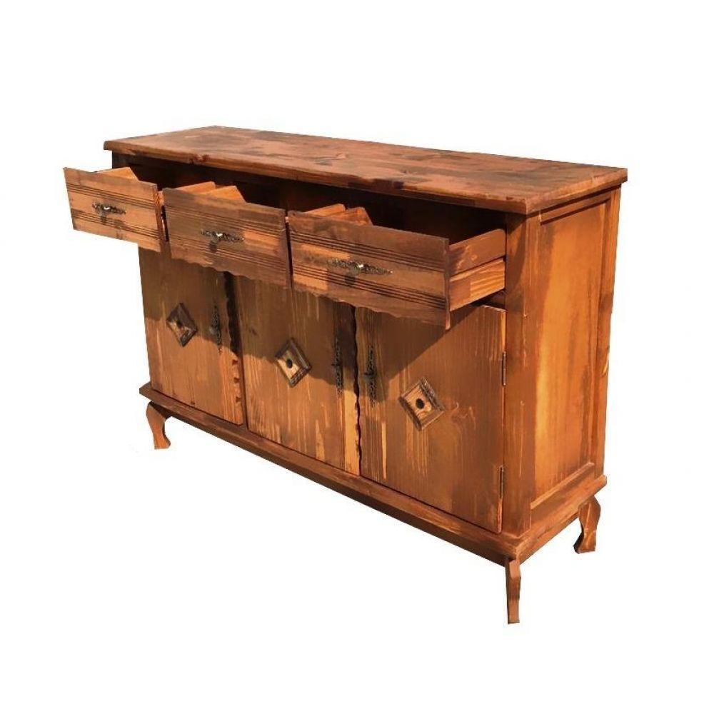Balcão 3 Portas 3 Gavetas Pé Luís XV Móveis Rústicos Adelin - 3
