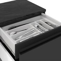 Balcão Com Tampo 120cm Com 1 Porta E 3 Gavetas Etna Cor Grafite Poliman Móveis - 2