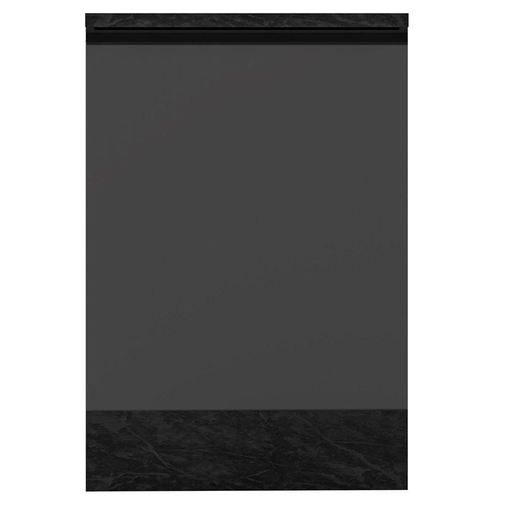 Balcão Com Tampo 0,58m Com 1 Porta Etna Cor Grafite Poliman Móveis - 2