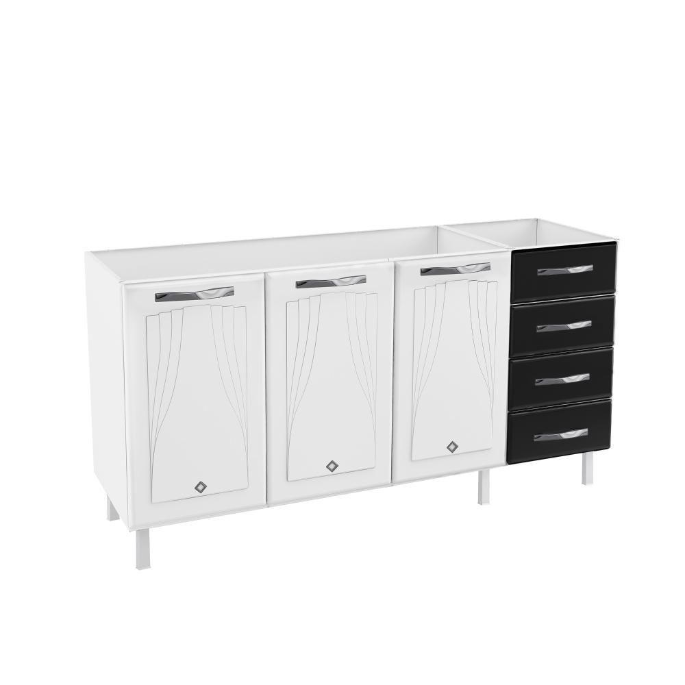 Balcão De Cozinha De Aço Telasul Star New Pto S/tampo P/ Pia - 5