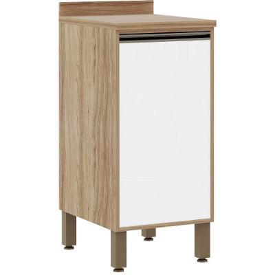 Balcão Cozinha 40 Cm 1 Porta Branco Laca Mel Luciane Móveis