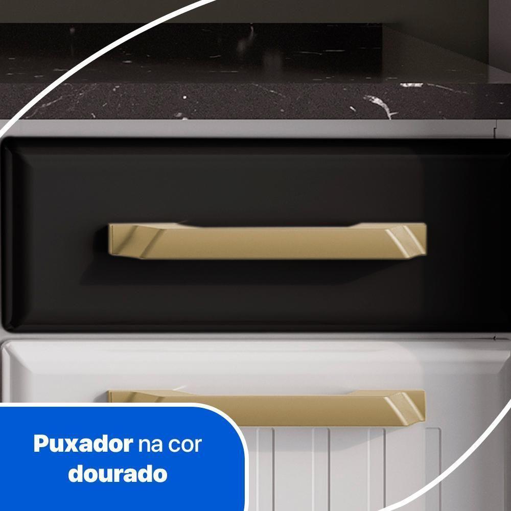 Balcão De Cozinha De Aço Triplo Telasul Diamante Smart C/ Tampo Bco/pto - 4