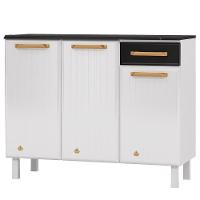 Balcão De Cozinha De Aço Triplo Telasul Diamante Smart C/ Tampo Bco/pto - 1