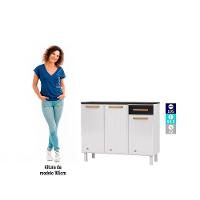 Balcão De Cozinha De Aço Triplo Telasul Diamante Smart C/ Tampo Bco/pto - 6