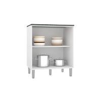 Balcão 2 Portas Com Tampo Evidence Poliman Móveis Branco