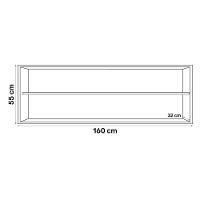 Kit 02 Armários De Cozinha Aéreo 160Cm 4 Portas Preto - 2