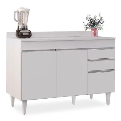 Balcão 02 Gavetas Beth 120Cm Branco