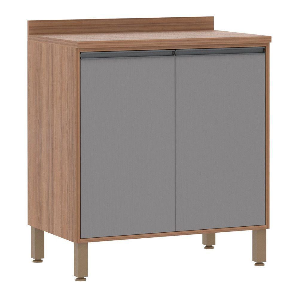 Balcão De Cozinha C/Tampo 80cm 2 Portas 1 Prateleira Isa - 1