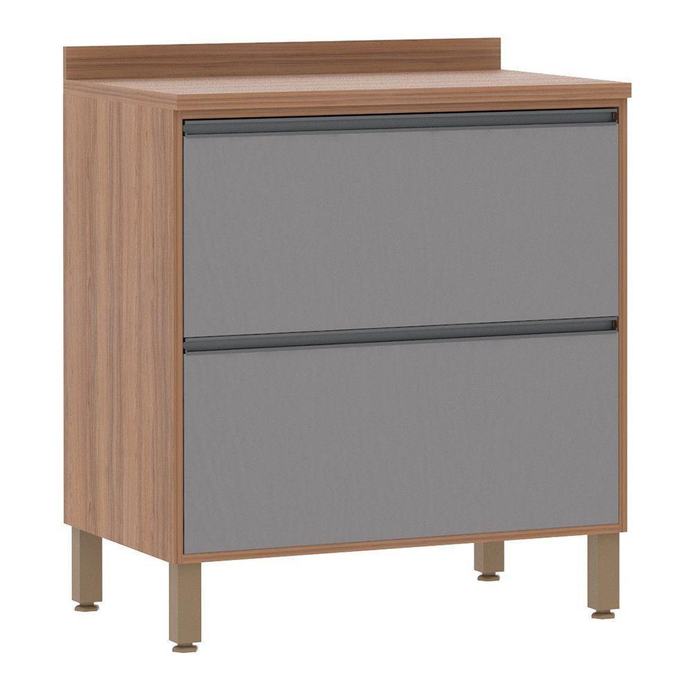 Balcão De Cozinha C/Tampo 80cm 2 Gavetões Isa Vanilla - 1