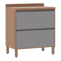 Balcão De Cozinha C/Tampo 80cm 2 Gavetões Isa Vanilla - 1