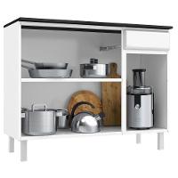 Balcão De Cozinha De Aço Triplo Telasul Diamante Smart C/ Tampo Bco