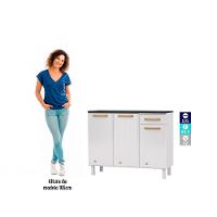 Balcão De Cozinha De Aço Triplo Telasul Diamante Smart C/ Tampo Bco - 5