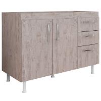 Balcão Gabinete De Pia 120Cm Nathan 2 Portas Rústico - 1