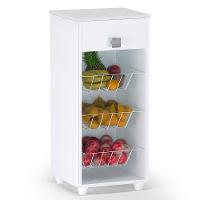 Balcão Fruteira Multiuso Com Cesta E 01 Gaveta Branco - 1