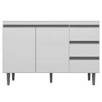 Balcão Gabinete De Pia 120Cm 2 Portas 3 Gavetas Branco - 1