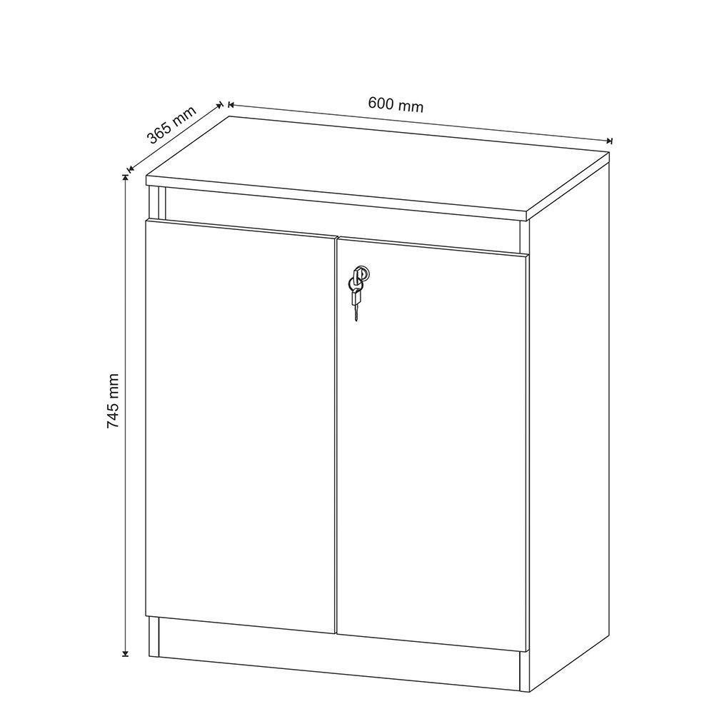 Balcão Com Chave Para Escritório Home Office Me4149 Branco - 10