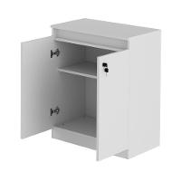 Balcão Com Chave Para Escritório Home Office Me4149 Branco