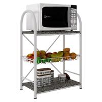 Fruteira Isis Com 2 Prateleiras Em Granito Branco Liso - 1